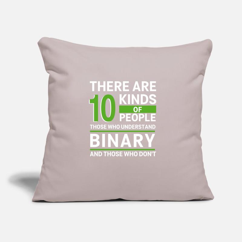 10 types of people binary coding Sofa pillow with filling 45cm x 45cm
