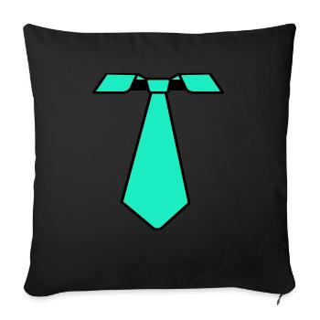 Mardi Gras Mardi Gras tie - Sofa pillow with filling 45cm x 45cm - black - Front