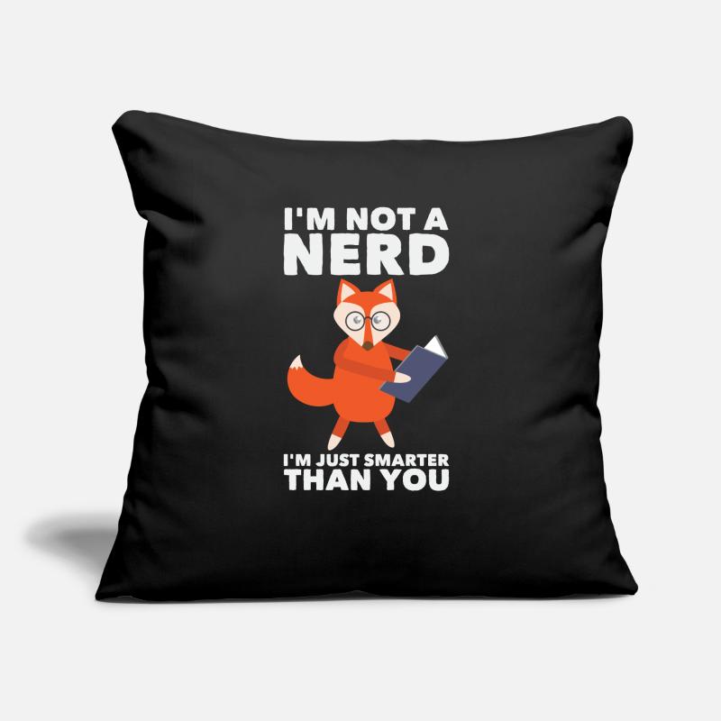 Fuchs Nerd? Smart mit Bücher Geschenk Sofakissen mit Füllung 45 x 45 cm