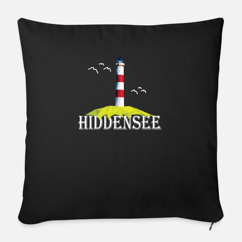 Hiddensee Ostsee Insel Urlaub Souvenir Geschenk - Sofakissen mit Füllung 45 x 45 cm - Schwarz