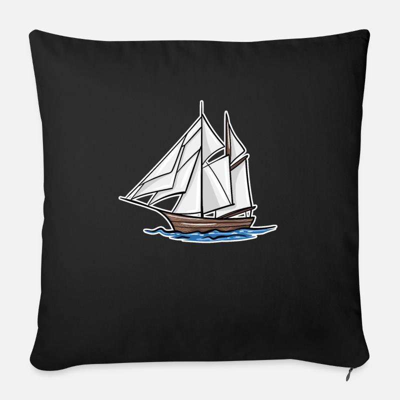 Boot - Sofakissen mit Füllung 45 x 45 cm - Schwarz