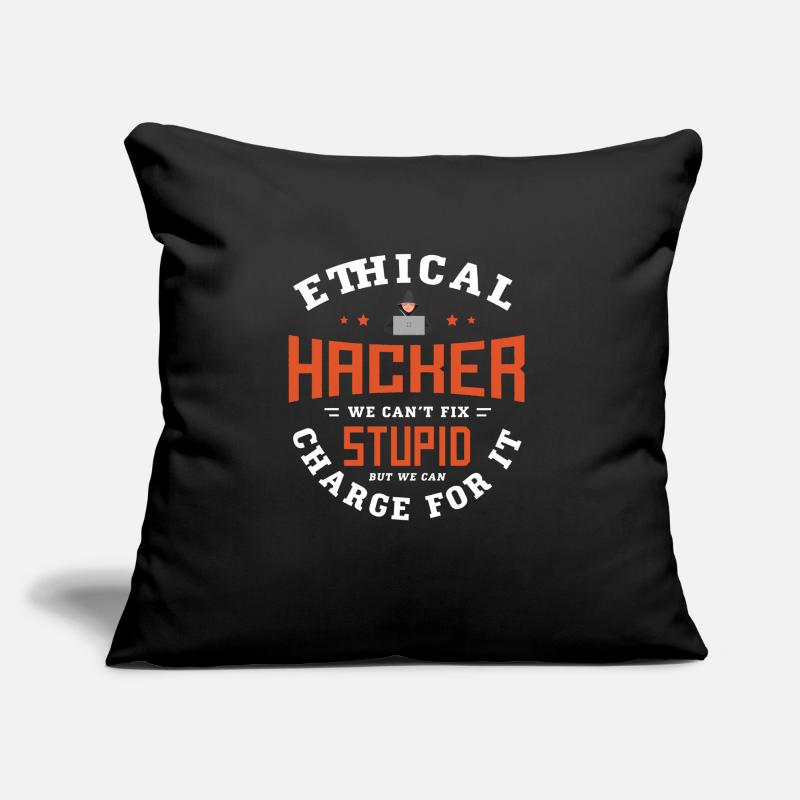 Conception de hacker pour un monstre d’ordinateur Coussin et housse de 45 x 45 cm