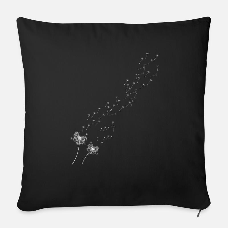 Dandelion - Cuscino da divano 45 x 45 cm con riempimento - nero