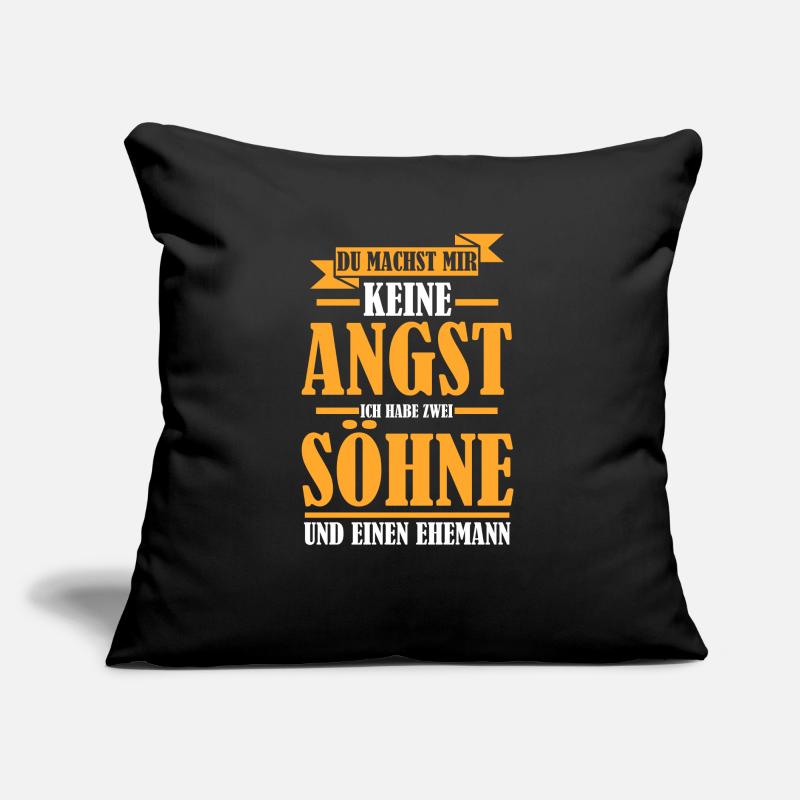 Mama Ehemann 2 Söhne Geschenk Sofakissen mit Füllung 45 x 45 cm