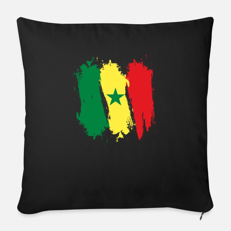 Sénégal - Coussin et housse de 45 x 45 cm - noir