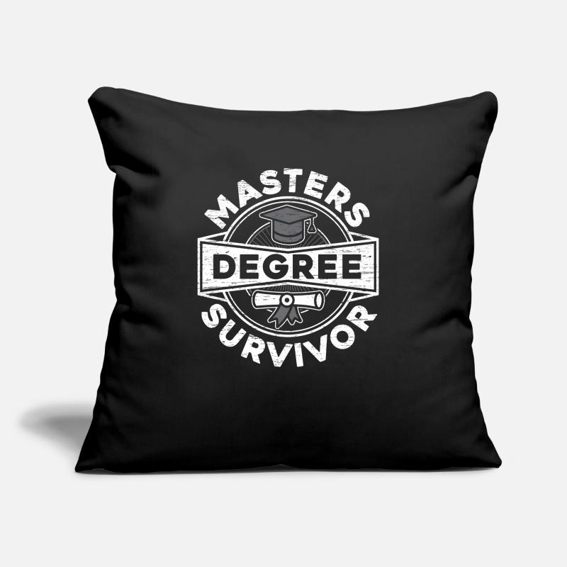 Masters Degree Survivor Student Master Abschluss Coussin et housse de 45 x 45 cm
