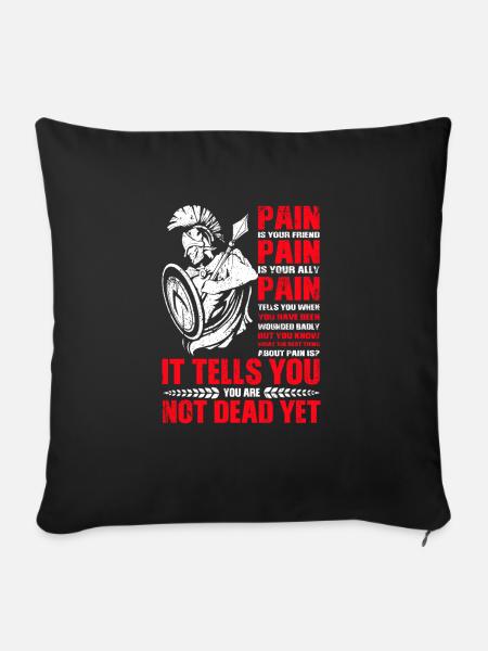 Spartaner Molon Labe - Sofakissen mit Füllung 45 x 45 cm - Schwarz