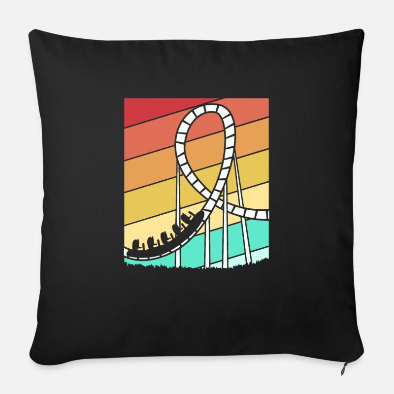 Achterbahn - Sofakissen mit Füllung 45 x 45 cm - Schwarz