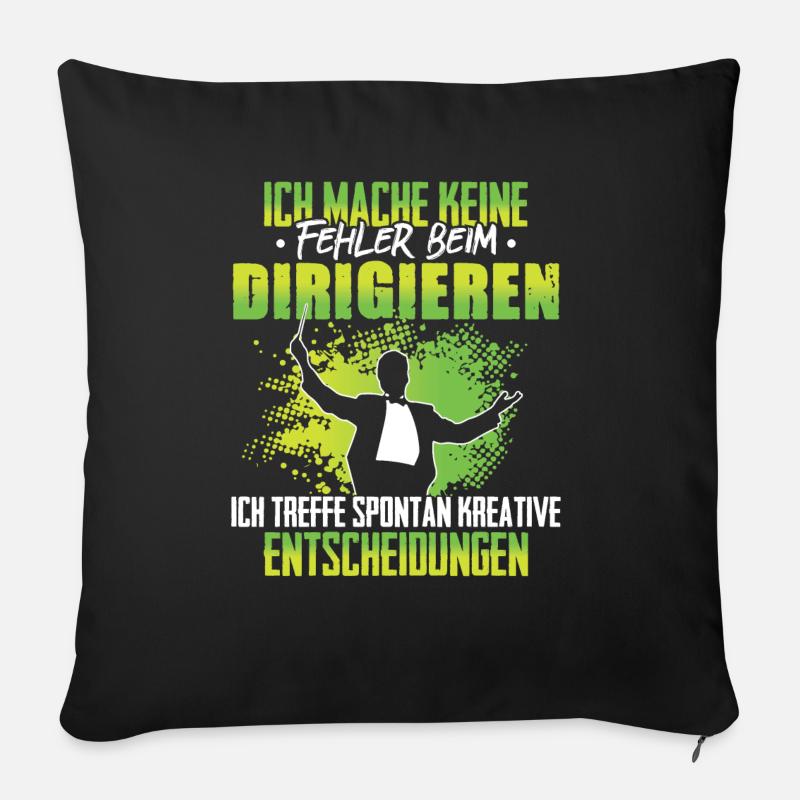 Keine Fehler beim dirigieren Dirigent Chorleiter - Sofakissen mit Füllung 45 x 45 cm - Schwarz