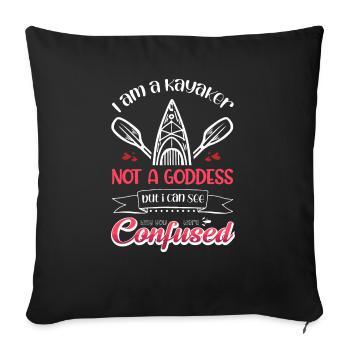 Kayak Kayak et Camping Goddess - Coussin et housse de 45 x 45 cm - noir - Devant