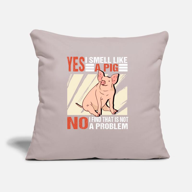 Cochons les cochons sentent l’odeur Coussin et housse de 45 x 45 cm