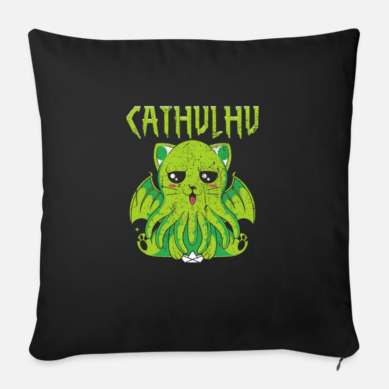 Cathulhu Spruch Design - Sofakissen mit Füllung 45 x 45 cm - Schwarz