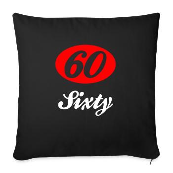 Sixty Sixty 60 - Sofa pillow with filling 45cm x 45cm - black - Front