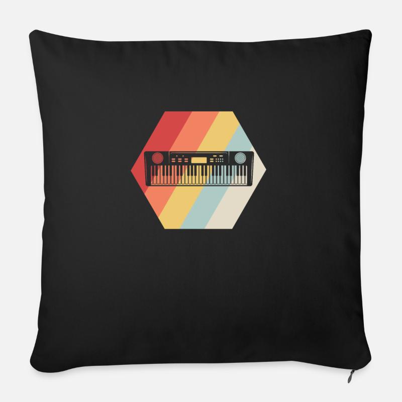 Keyboard Keyboarder Gift - Sofa pillow with filling 45cm x 45cm - black