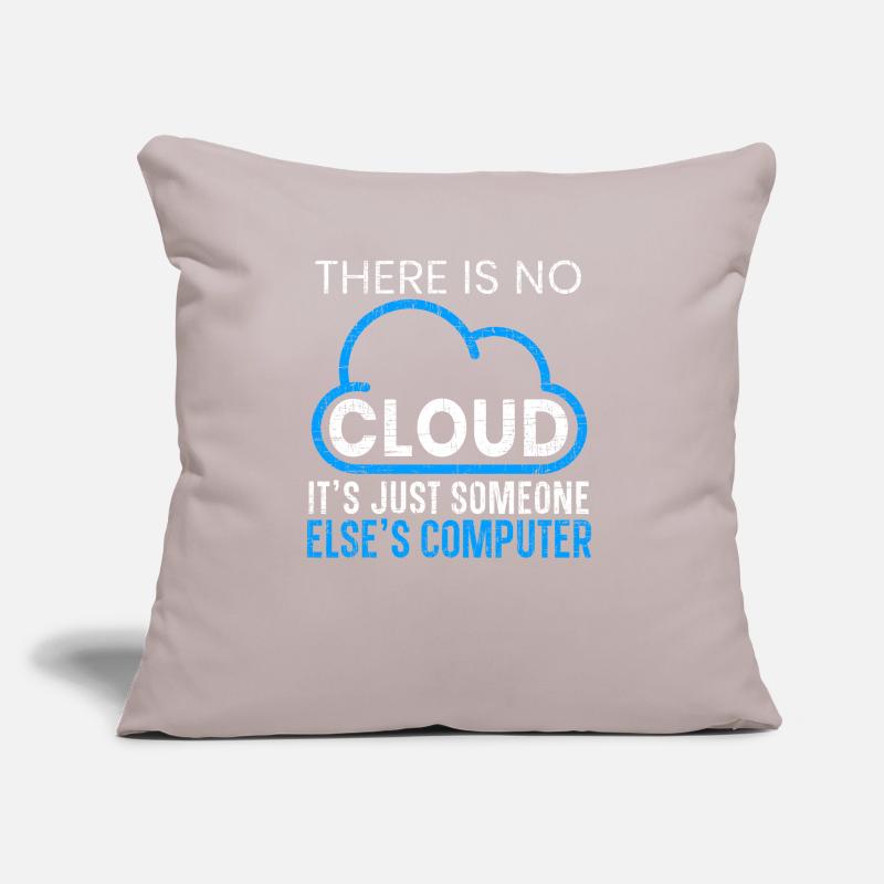There Is No Cloud Programming Software Programmer Sofa pillow with filling 45cm x 45cm