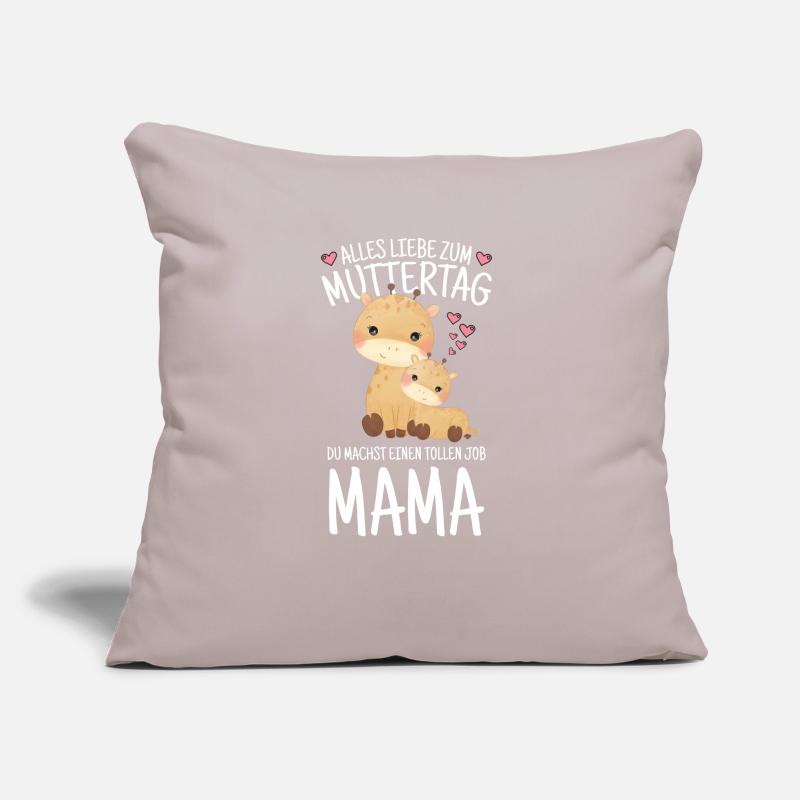 Muttertag Mutter Mummy Erster Giraffe Geschenk Sofakissen mit Füllung 45 x 45 cm