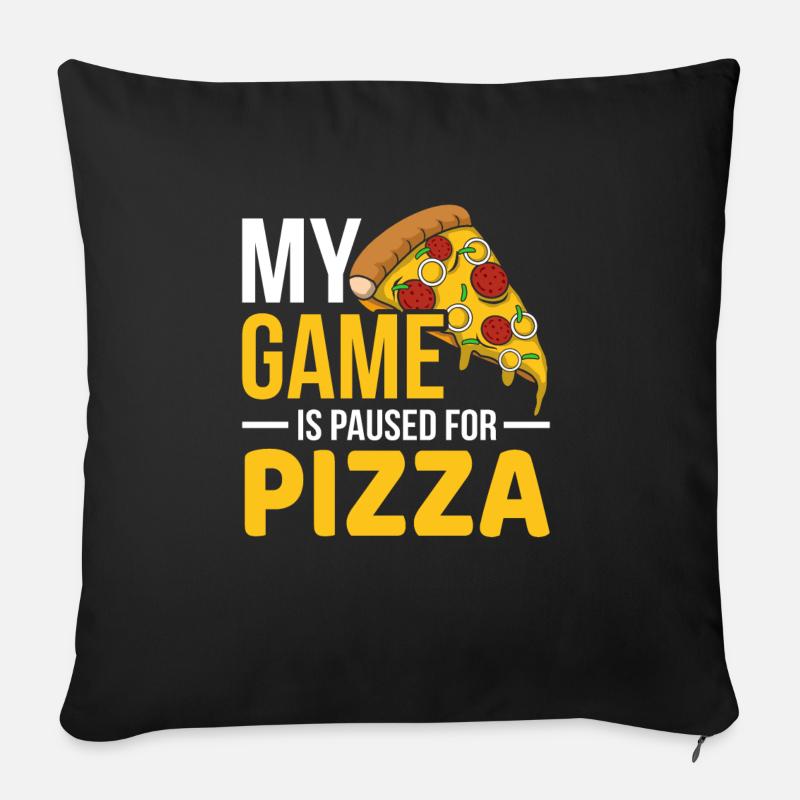 Pizza - Sofakissen mit Füllung 45 x 45 cm - Schwarz