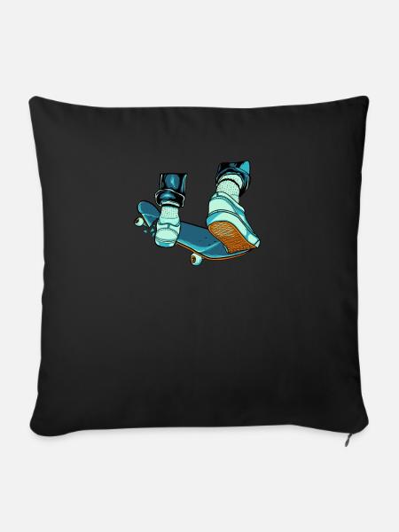 Skateboard Skateboarder Halfpipe Skater - Sofakissen mit Füllung 45 x 45 cm - Schwarz