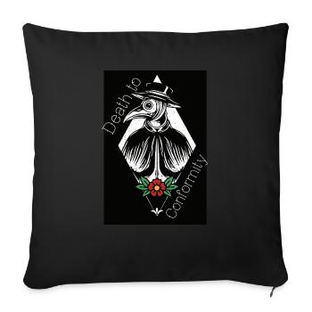Mort à la conformité - Coussin et housse de 45 x 45 cm - noir - Devant