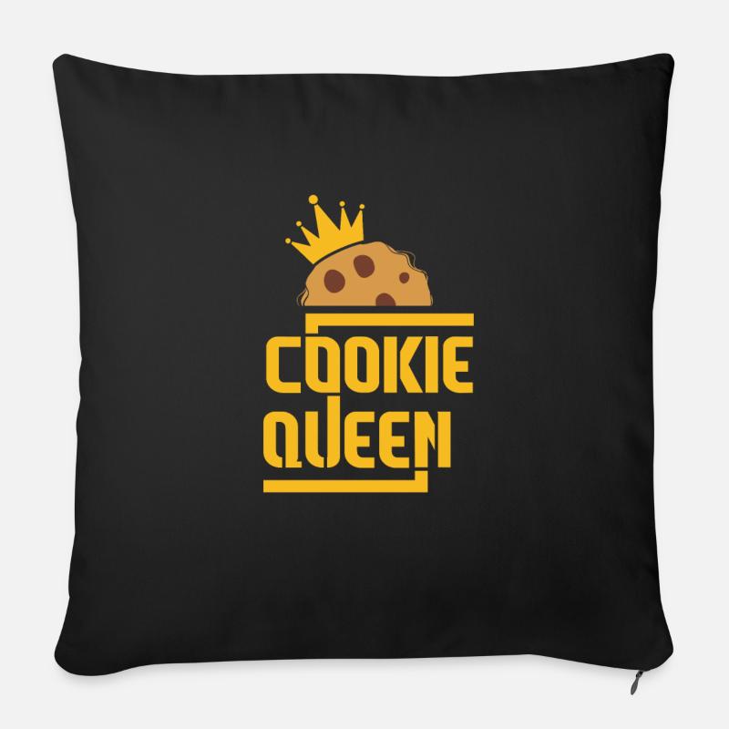 Cookie Queen Cookie Lover Cookie Baker Cookie - Sofakissen mit Füllung 45 x 45 cm - Schwarz