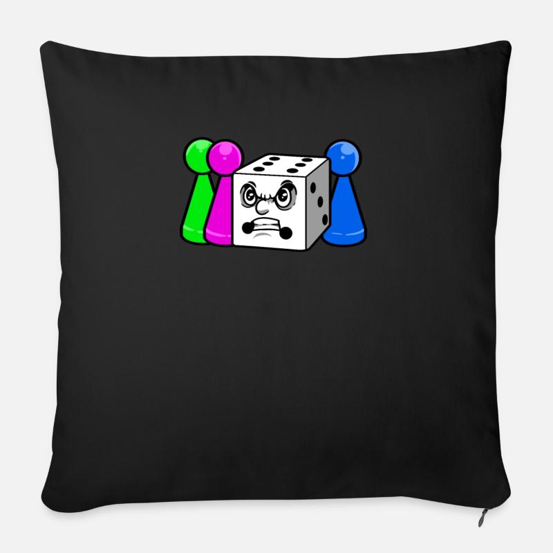 Brettspiel - Sofakissen mit Füllung 45 x 45 cm - Schwarz