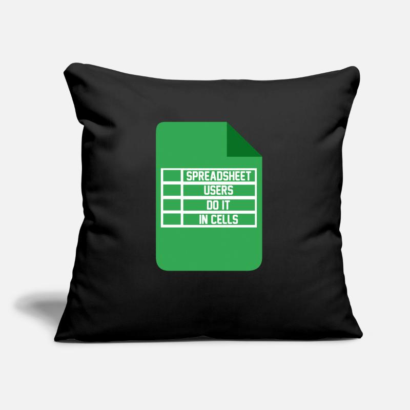 Les utilisateurs de feuilles de calcul le font dans les cellules Comptable Excel Coussin et housse de 45 x 45 cm