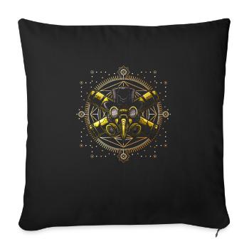 Mauvais docteur Plague Moyen Âge - Coussin et housse de 45 x 45 cm - noir - Devant