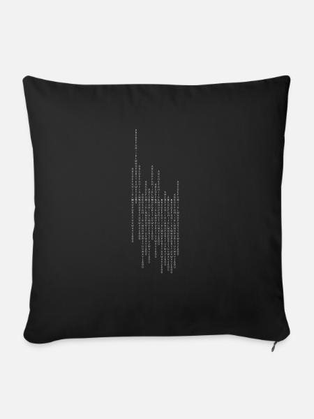Mönchengladbach vertikal - Sofakissen mit Füllung 45 x 45 cm - Schwarz