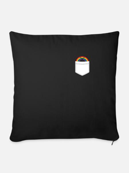 LGBTQ - Sofakissen mit Füllung 45 x 45 cm - Schwarz