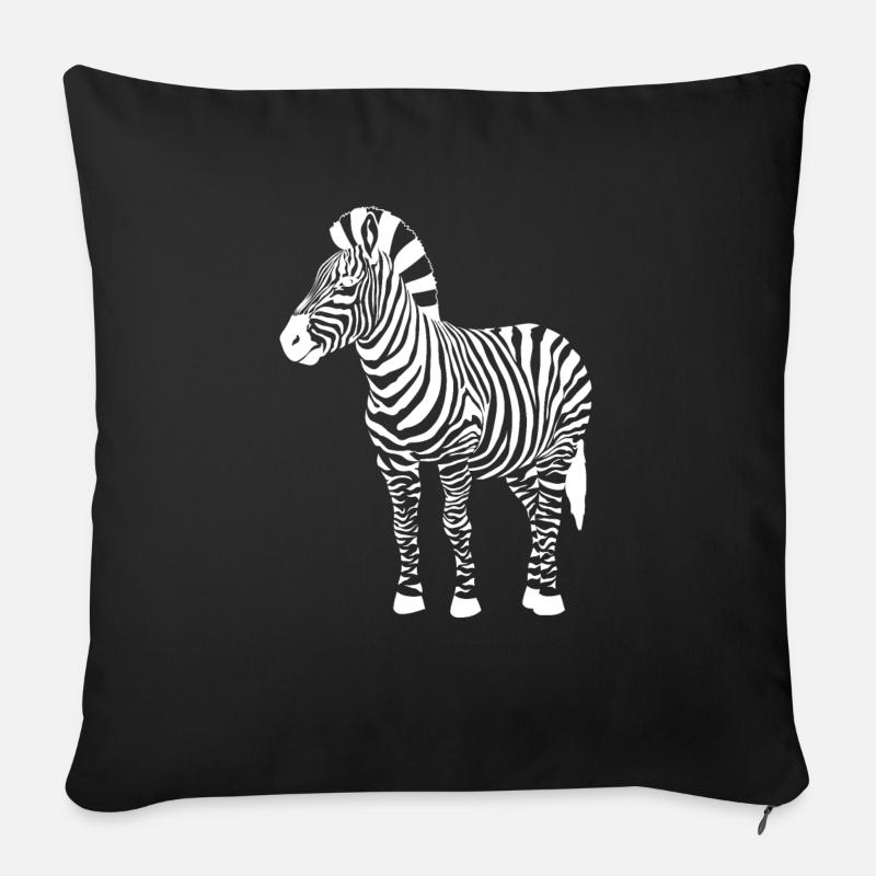 Zebra - Sofakissen mit Füllung 45 x 45 cm - Schwarz