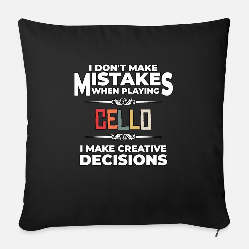Cello lustiger Spruch - Sofakissen mit Füllung 45 x 45 cm - Schwarz
