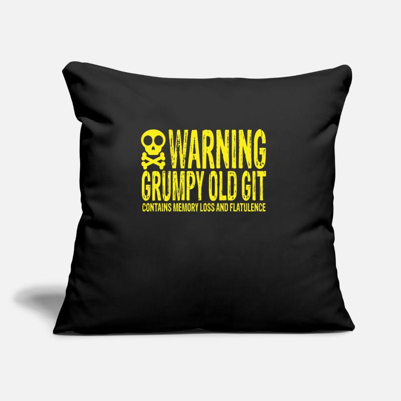 Warning Grumpy Old Git Sofakissen mit Füllung 45 x 45 cm