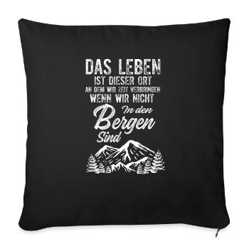 Berg - Sofakissen mit Füllung 45 x 45 cm - Schwarz - Vorne