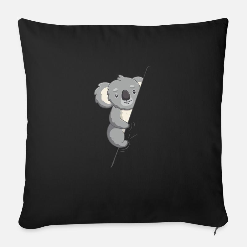 Koala Bär Australien Beuteltier Koala - Sofakissen mit Füllung 45 x 45 cm - Schwarz