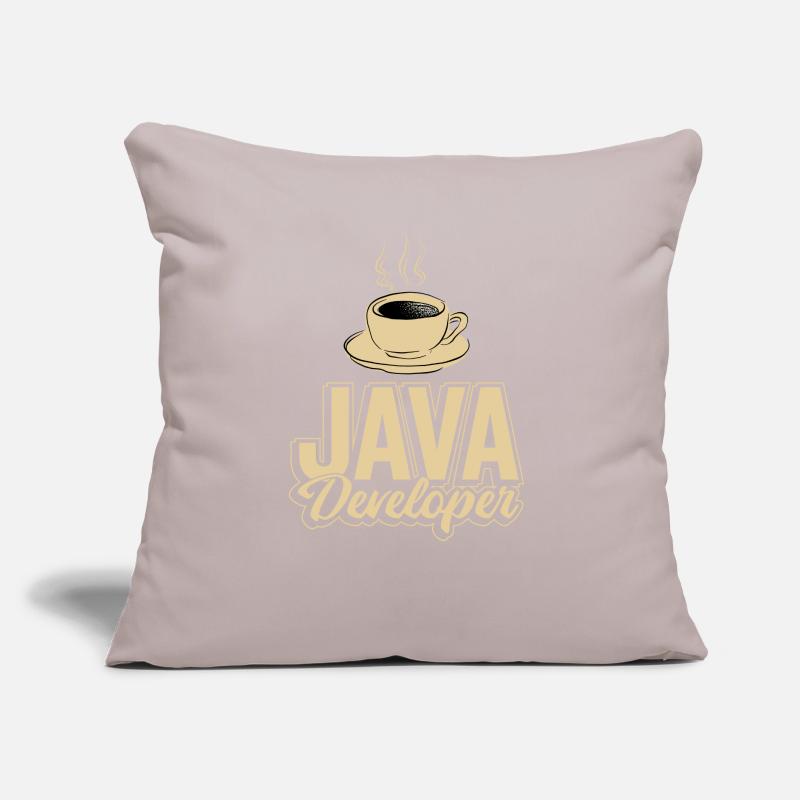 Java Developer Coffee Kaffee Sofa pillow with filling 45cm x 45cm