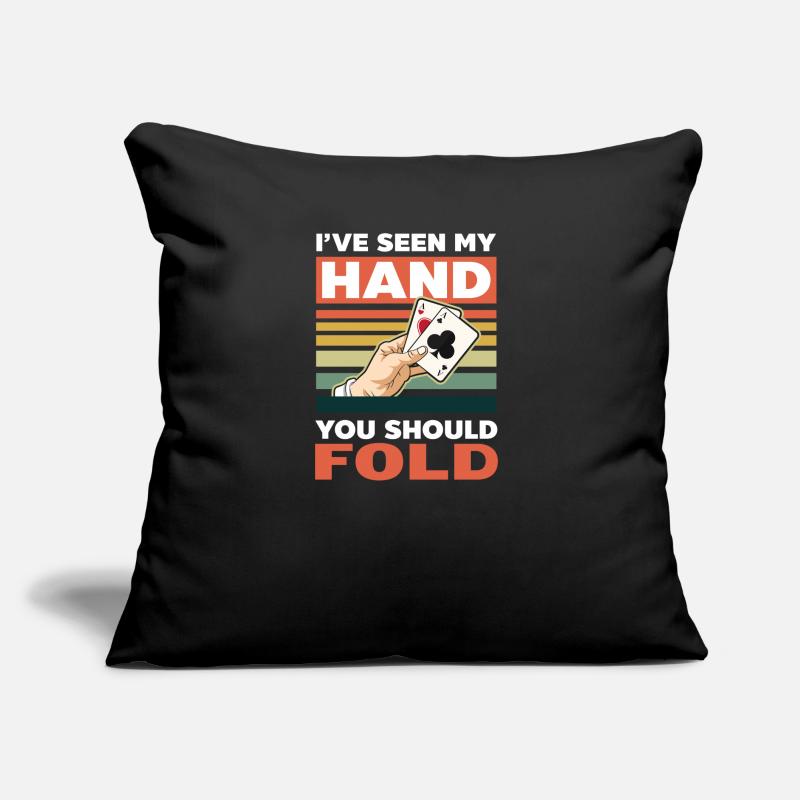 Poker vu ma main devrait se plier Coussin et housse de 45 x 45 cm