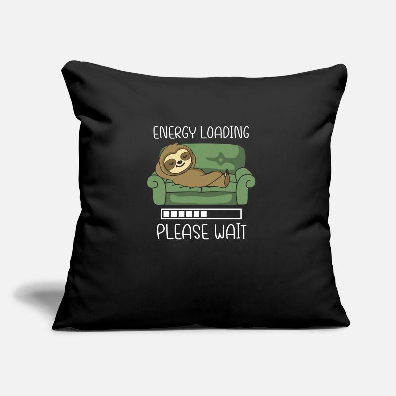 Energy Loading Please Wait Faultier auf Couch Sofa Sofakissen mit Füllung 45 x 45 cm