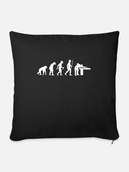 Billiard Evolution Billiard Player Snooker - Sofakissen mit Füllung 45 x 45 cm - Schwarz