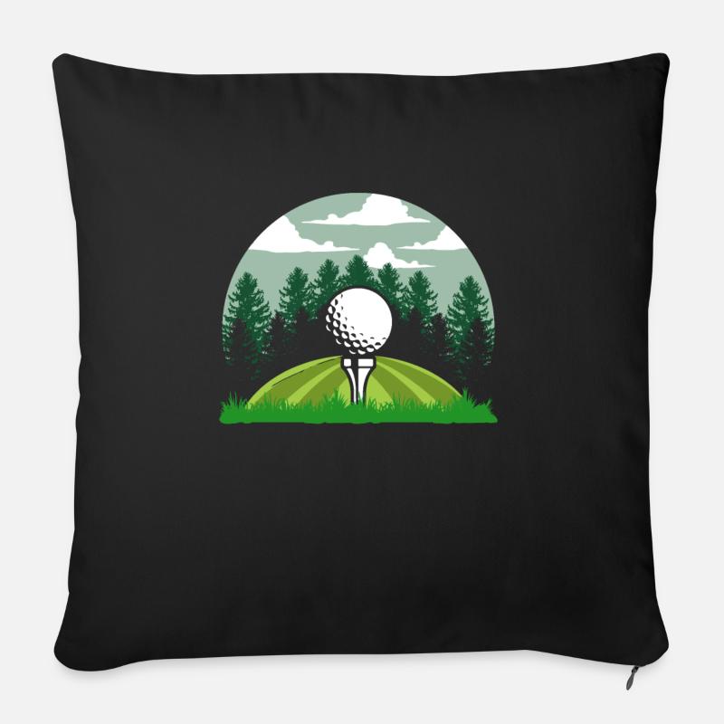 Golf Golfer Golfspieler Golfen Golfplatz - Sofakissen mit Füllung 45 x 45 cm - Schwarz