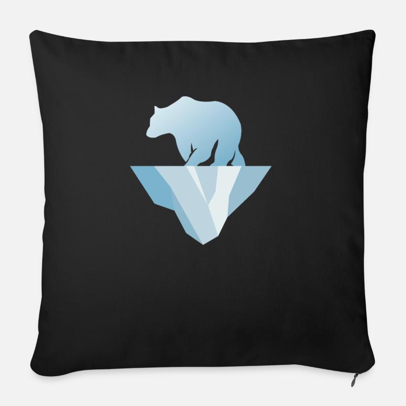 Eisbär - Sofakissen mit Füllung 45 x 45 cm - Schwarz