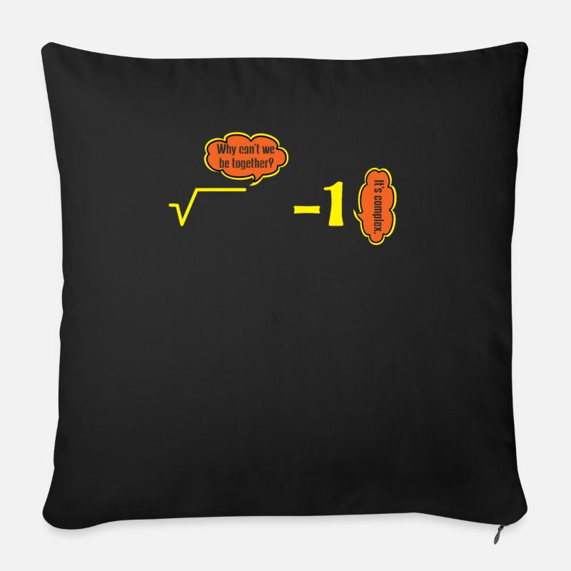 It’s Complex Numbers Math Jokes Humour - Coussin et housse de 45 x 45 cm - noir