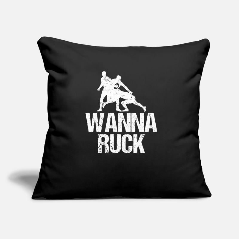 Rugby Coussin et housse de 45 x 45 cm