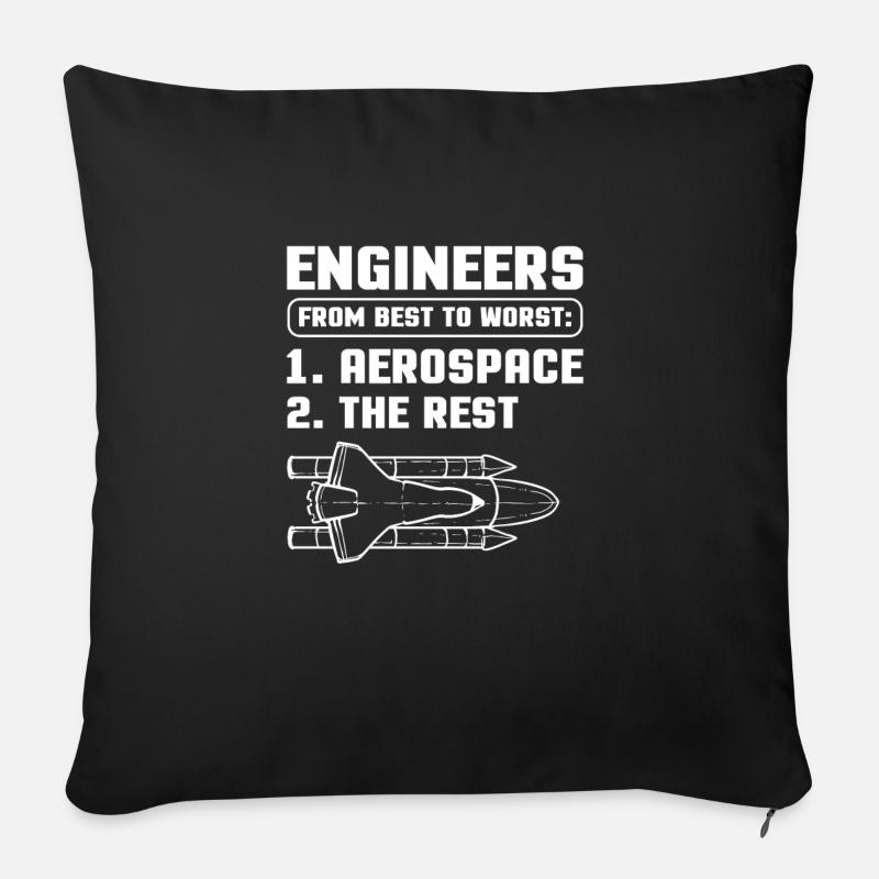 Luft- und Raumfahrt Ingenieur - Sofakissen mit Füllung 45 x 45 cm - Schwarz