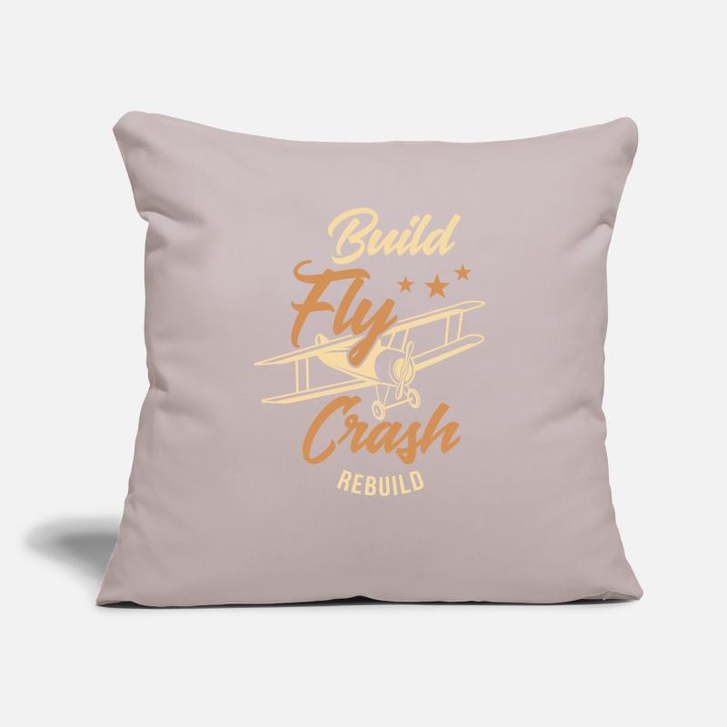 Conception d'avions Rc avec reconstruction de crash de vol de construction, Coussin et housse de 45 x 45 cm