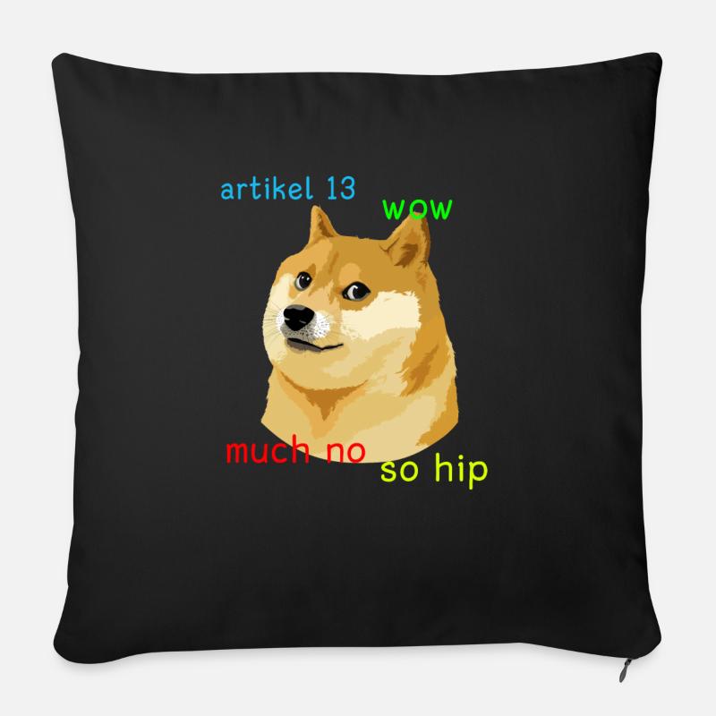 Article 13 Doge Meme #saveyourinternet Eu Shirt - Coussin et housse de 45 x 45 cm - noir