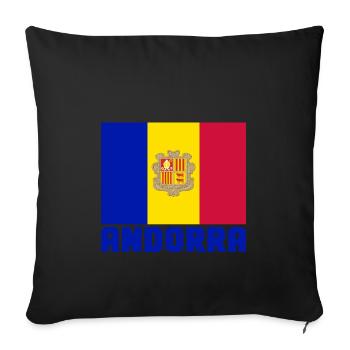 Andorra - Sofa pillow with filling 45cm x 45cm - black - Front