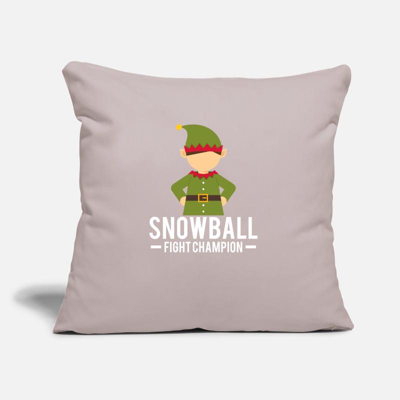 Onze Lutins de Noël bataille de boules de neige Coussin et housse de 45 x 45 cm