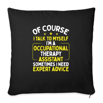 Occupational Therapy Occupational Therapist - Sofakissen mit Füllung 45 x 45 cm - Schwarz - Vorne