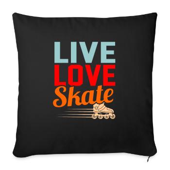 Roller - Coussin et housse de 45 x 45 cm - noir - Devant