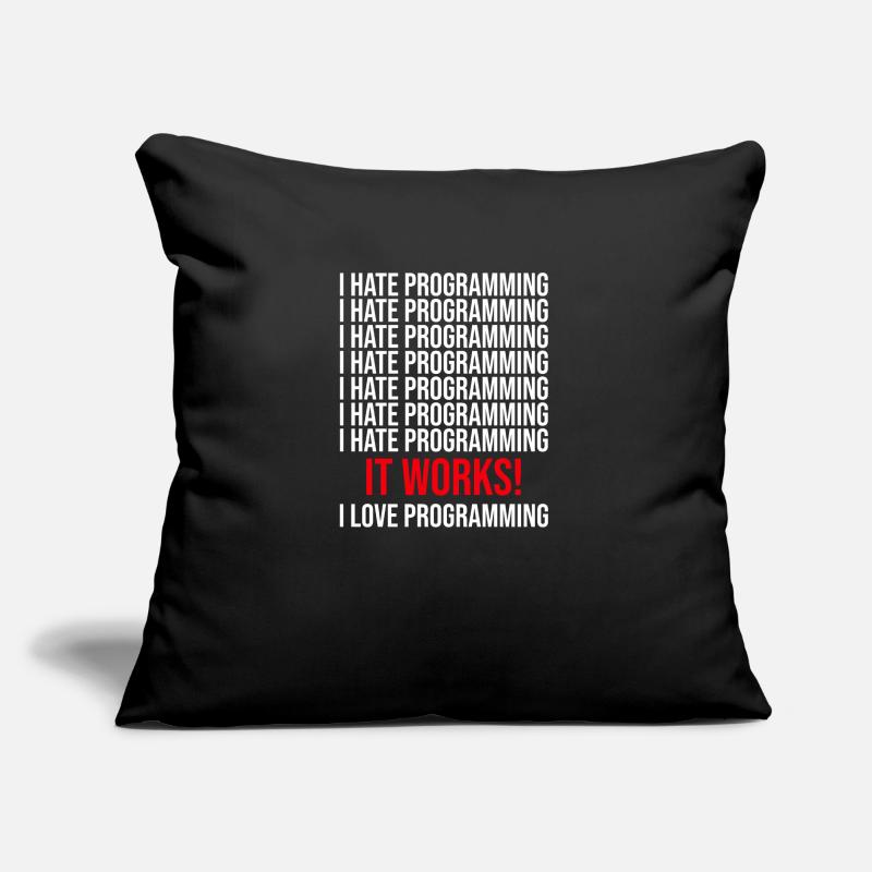 Programmeur Je déteste programmer Coussin et housse de 45 x 45 cm